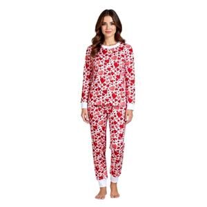 Hart+Land Heart Patterned Organic Pima Cotton Women’s Pajama Set Size S
